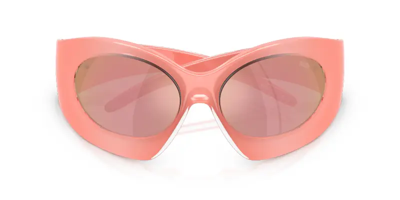 Unisex DIESEL DL3014U 2061/Z Occhiali da sole Iniettato Rosa Rosa Cat Eye Specchiate miniatura 2