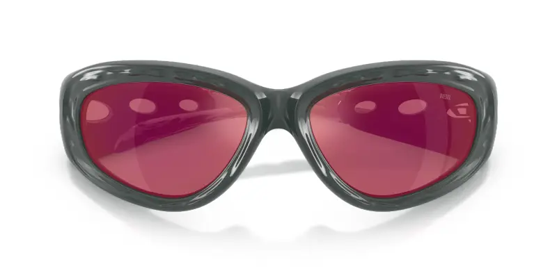 Unisex DIESEL DL3015U 2052D0 Occhiali da sole Iniettato Grigio Viola Pillow Specchiate miniatura 2