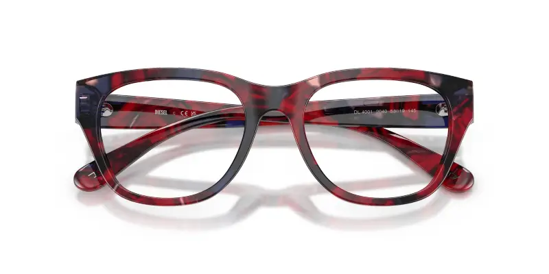 Unisex DIESEL DL4001 2040 Montature da vista Acetato Tartaruga Trasparente Squadrata Normale miniatura 2