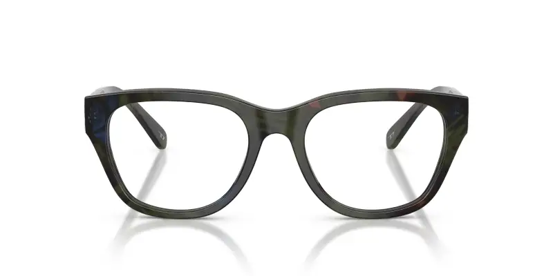 Unisex DIESEL DL4001 2042 Montature da vista Acetato Verde Trasparente Squadrata Normale miniatura 3