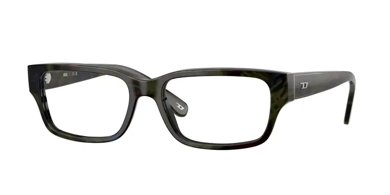 Unisex DIESEL DL4002 2042 Montature da vista Acetato Verde Trasparente Squadrata Normale
