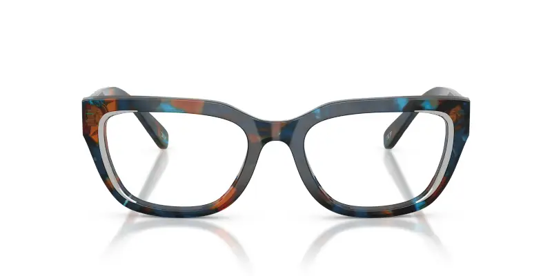 Unisex DIESEL DL4003 2043 Montature da vista Acetato Blu Trasparente Squadrata Normale miniatura 3