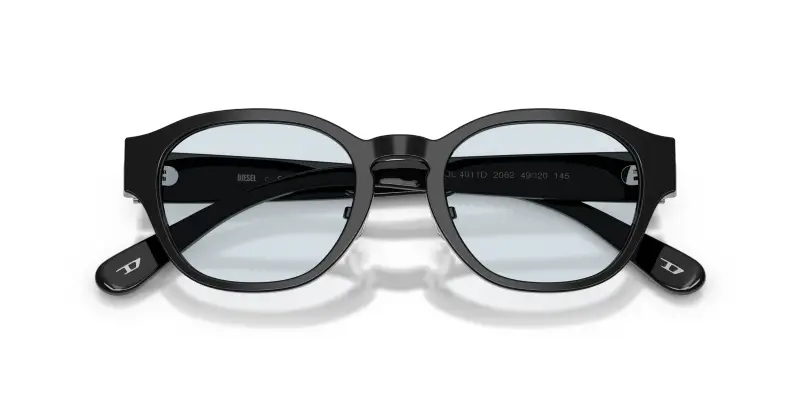 Unisex DIESEL DL4011D 2062 Montature da vista Acetato Nero Trasparente Squadrata Normale miniatura 2