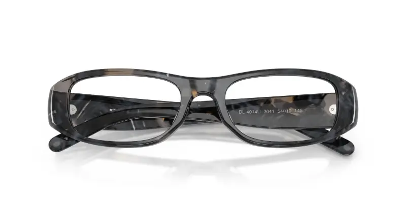 Unisex DIESEL DL4014U 2041 Montature da vista Acetato Grigio Trasparente Pillow Normale miniatura 2