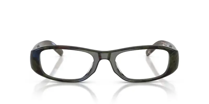 Unisex DIESEL DL4014U 2042 Montature da vista Acetato Verde Trasparente Pillow Normale miniatura 3