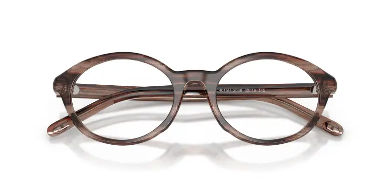 Unisex DIESEL DL4015U 2036 Montature da vista Acetato Marrone Trasparente Rotonda Normale miniatura 2