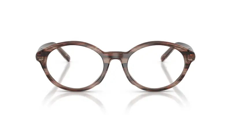 Unisex DIESEL DL4015U 2036 Montature da vista Acetato Marrone Trasparente Rotonda Normale miniatura 3