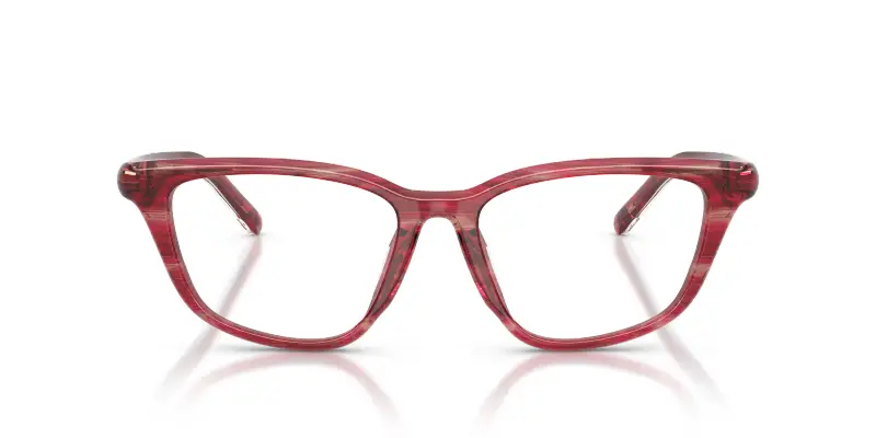 Unisex DIESEL DL4016U 2038 Montature da vista Acetato Rosso Trasparente Cat Eye Normale miniatura 3