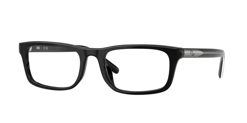 Unisex DIESEL DL4017U 2001 Montature da vista Acetato Nero Trasparente Squadrata Normale