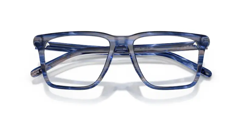 Unisex DIESEL DL4018U 2037 Montature da vista Acetato Blu Trasparente Squadrata Normale miniatura 2
