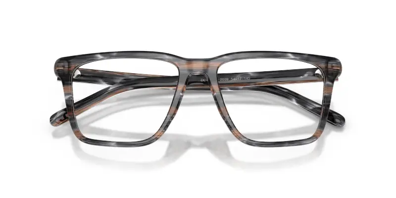 Unisex DIESEL DL4018U 2039 Montature da vista Acetato Grigio Trasparente Squadrata Normale miniatura 2