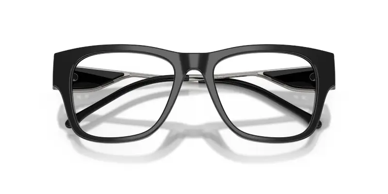 Unisex DIESEL DL4019U 2044 Montature da vista Acetato Nero Trasparente Squadrata Normale miniatura 2