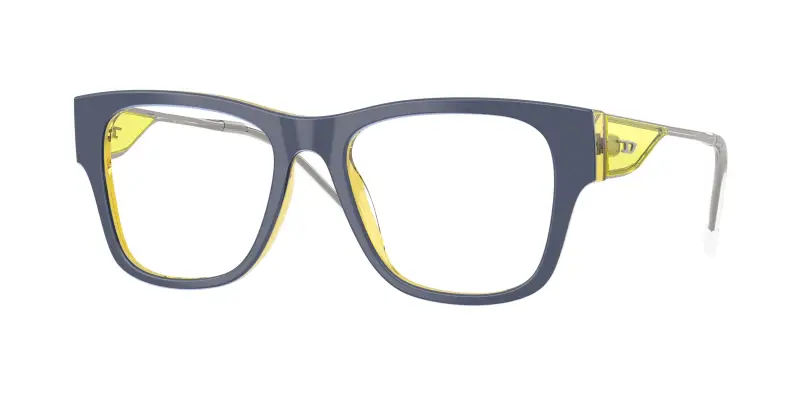 Unisex DIESEL DL4019U 2046 Montature da vista Acetato Giallo Trasparente Squadrata Normale