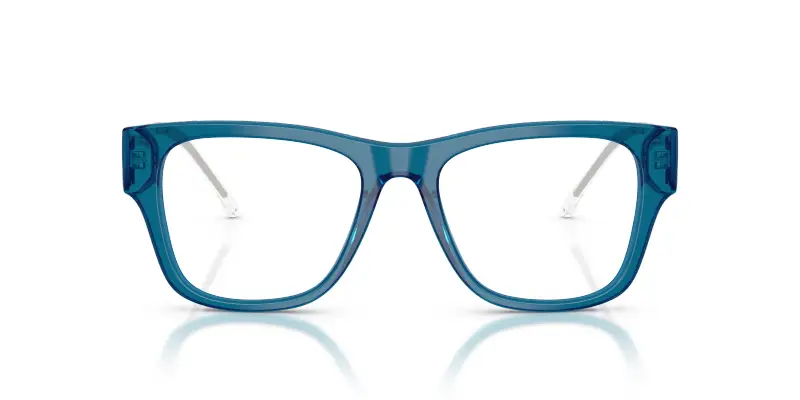 Unisex DIESEL DL4019U 2051 Montature da vista Acetato Blu Trasparente Squadrata Normale miniatura 3