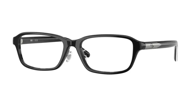 Unisex DIESEL DL4020D 2001 Montature da vista Acetato Nero Trasparente Rotonda Normale