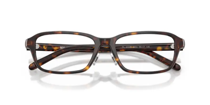 Unisex DIESEL DL4020D 2003 Montature da vista Acetato Tartaruga Trasparente Rotonda Normale miniatura 2