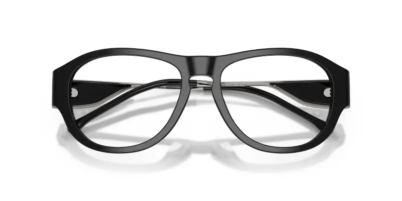 Unisex DIESEL DL4022U 2044 Montature da vista Acetato Nero Trasparente Squadrata Normale miniatura 2