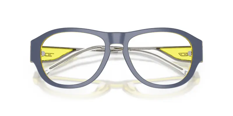 Unisex DIESEL DL4022U 2046 Montature da vista Acetato Giallo Trasparente Squadrata Normale miniatura 2