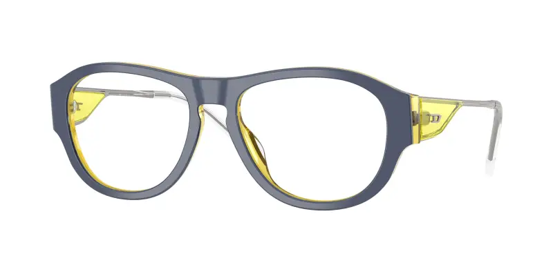 Unisex DIESEL DL4022U 2046 Montature da vista Acetato Giallo Trasparente Squadrata Normale