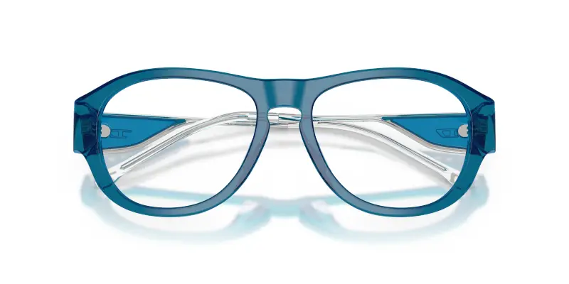 Unisex DIESEL DL4022U 2051 Montature da vista Acetato Blu Trasparente Squadrata Normale miniatura 2