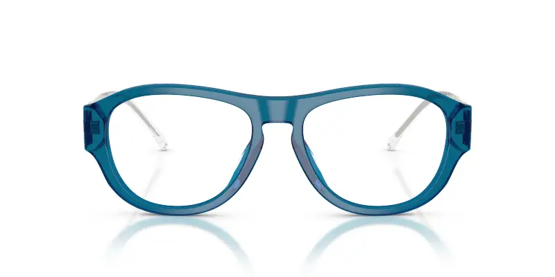 Unisex DIESEL DL4022U 2051 Montature da vista Acetato Blu Trasparente Squadrata Normale miniatura 3