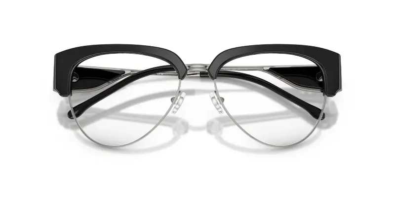 Unisex DIESEL DL4023 2044 Montature da vista Acetato Nero Trasparente Rotonda Normale miniatura 2