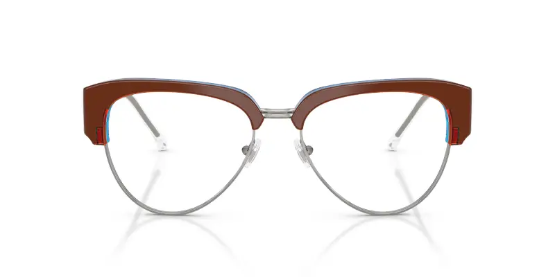 Unisex DIESEL DL4023 2048 Montature da vista Acetato Marrone Trasparente Rotonda Normale miniatura 3