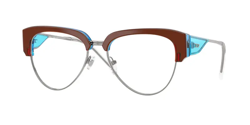 Unisex DIESEL DL4023 2048 Montature da vista Acetato Marrone Trasparente Rotonda Normale
