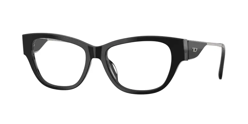 Unisex DIESEL DL4024U 2044 Montature da vista Acetato Nero Trasparente Cat Eye Normale