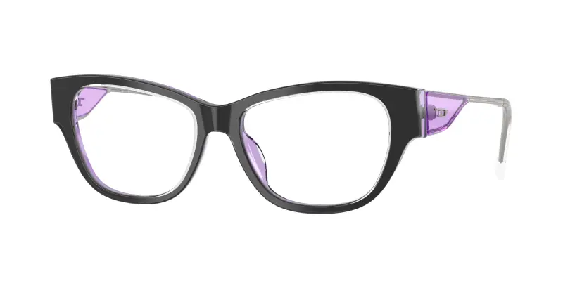 Unisex DIESEL DL4024U 2045 Montature da vista Acetato Viola Trasparente Cat Eye Normale