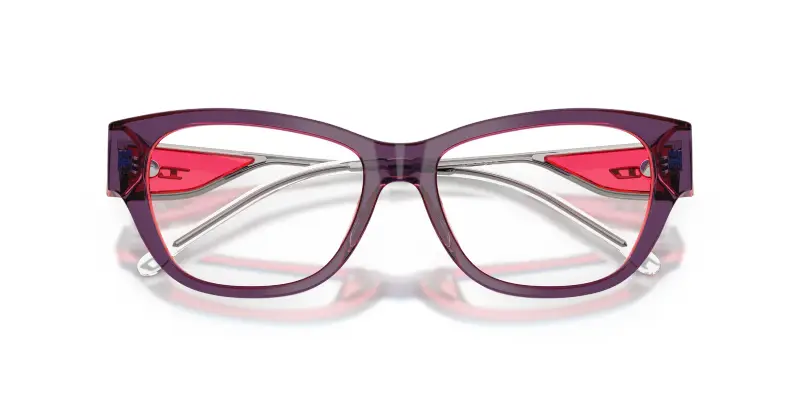 Unisex DIESEL DL4024U 2049 Montature da vista Acetato Rosa Trasparente Cat Eye Normale miniatura 2