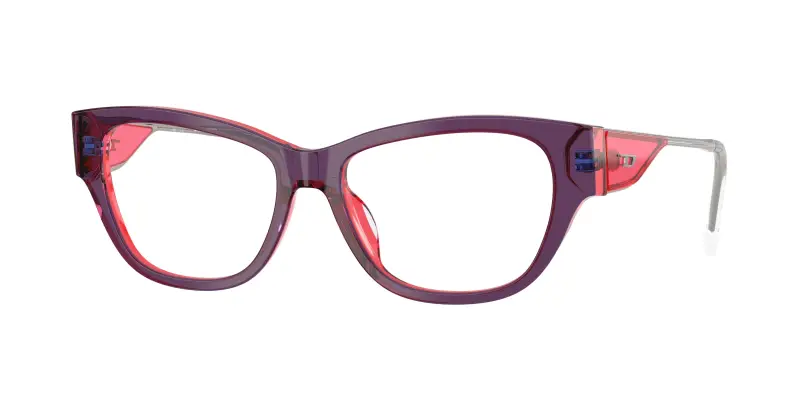 Unisex DIESEL DL4024U 2049 Montature da vista Acetato Rosa Trasparente Cat Eye Normale
