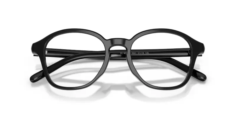 Unisex DIESEL DL4025F 2001 Montature da vista Acetato Nero Trasparente Pantos Normale miniatura 2