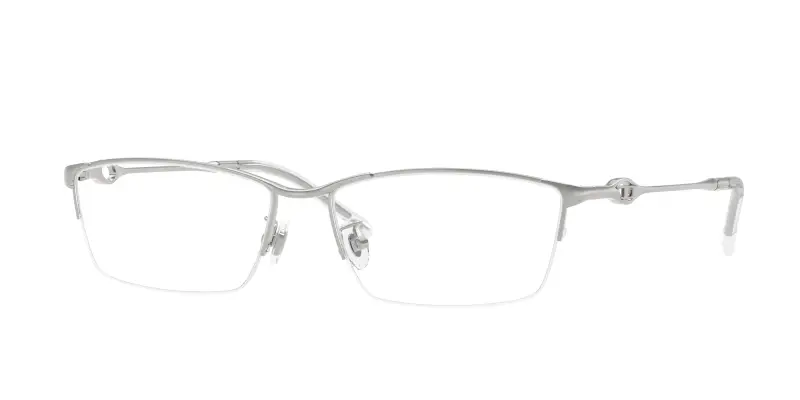 Unisex DIESEL DL5011D 1001 Montature da vista Metallo Argento Trasparente Squadrata Normale