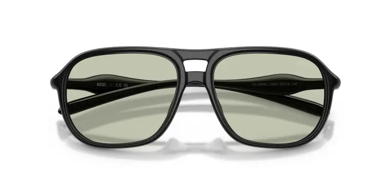 Unisex DIESEL DL6008U 2063 Montature da vista Iniettato Nero Verde Rotonda Normale miniatura 2