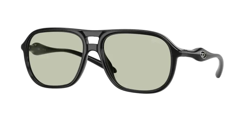 Unisex DIESEL DL6008U 2063 Montature da vista Iniettato Nero Verde Rotonda Normale