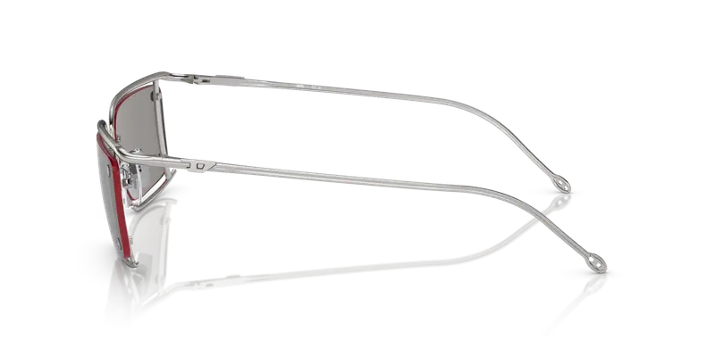 DIESEL Unisex DL1002 103/6G Occhiali da sole Metallo Argento Grigio Squadrata Normale miniatura 3