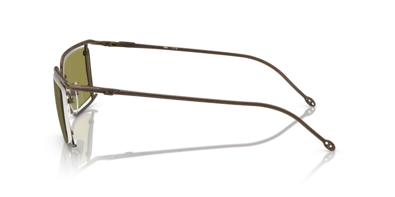 DIESEL Unisex DL1002 105/2 Occhiali da sole Metallo Bronzo Verde Squadrata Normale miniatura 3