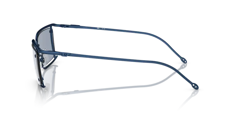 DIESEL Unisex DL1002 110/55 Occhiali da sole Metallo Blu Azzurro Squadrata Specchiate miniatura 3