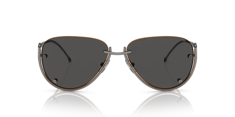 DIESEL Unisex DL1003 104/87 Occhiali da sole Metallo Grigio Grigio Pilot Normale miniatura 2
