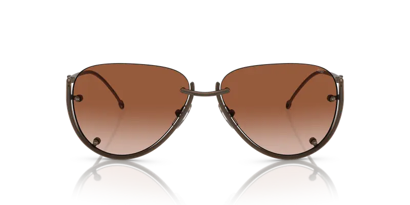 DIESEL Unisex DL1003 105/13 Occhiali da sole Metallo Bronzo Marrone Pilot Normale Sfumato miniatura 2