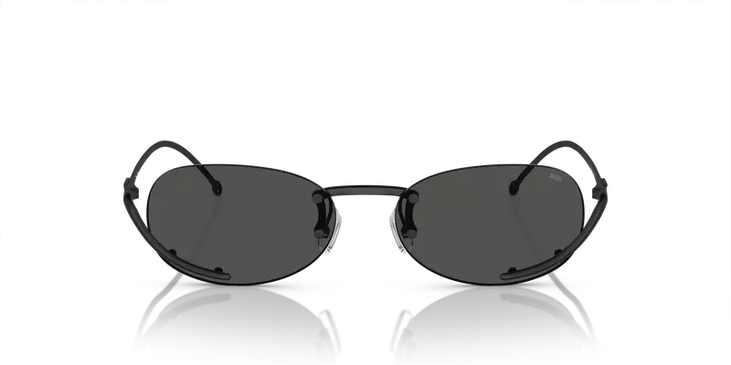 DIESEL Unisex DL1004 109/87 Occhiali da sole Metallo Nero Grigio Rotonda Normale miniatura 2