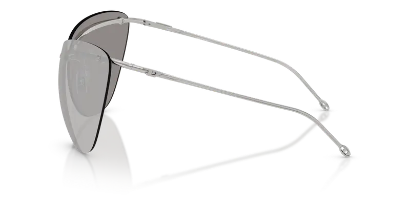 DIESEL Unisex DL1007 10016G Occhiali da sole Metallo Grigio Grigio Cat Eye Normale miniatura 3