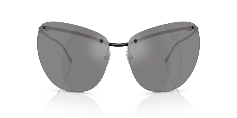 DIESEL Unisex DL1007 109/6G Occhiali da sole Metallo Nero Grigio Cat Eye Specchiate miniatura 2