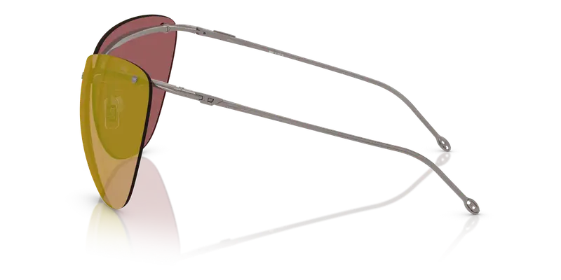 DIESEL Unisex DL1007 115/D0 Occhiali da sole Metallo Grigio Viola Cat Eye Specchiate miniatura 3