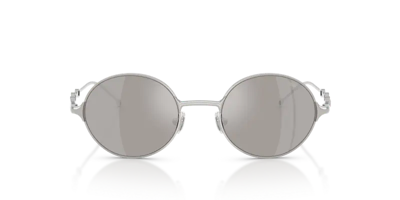 DIESEL Unisex DL1008 1001Z6 Occhiali da sole Metallo Argento Argento Rotonda Normale miniatura 2