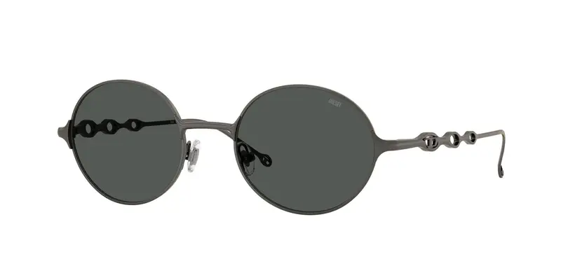 DIESEL Unisex DL1008  100987 Occhiali da sole Metallo Grigio Grigio Rotonda Normale