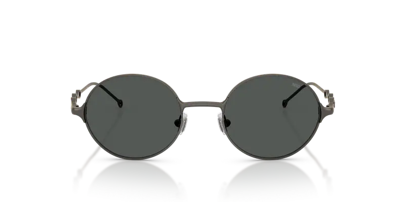 DIESEL Unisex DL1008 100987 Occhiali da sole Metallo Grigio Grigio Rotonda Normale miniatura 2