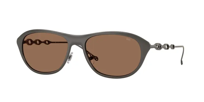 DIESEL Unisex DL1011 100973 Occhiali da sole Metallo Grigio Marrone Pillow Normale