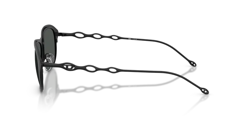 DIESEL Unisex DL1011 101387 Occhiali da sole Metallo Nero Grigio Pillow Normale miniatura 3